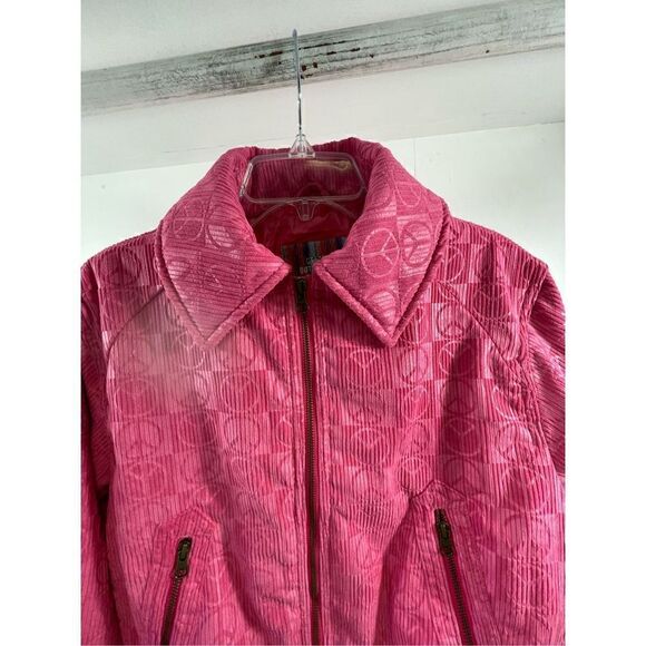 Urban Outfitters NWOT Femme Peace Sign Embossed Jacket Size S - Picture 3 of 11